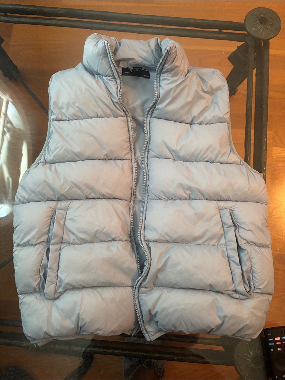 Forever 21 Light Blue Puffer Vest